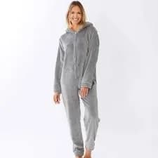 Combinaison polaire femme grise — vue 1